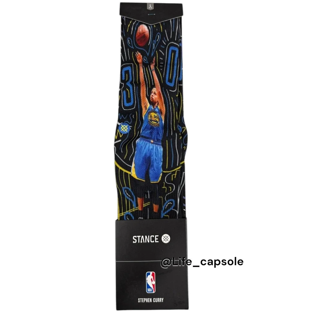 Socks Size 9-12 Stance Curry Warriors Crew NBA Golden State Stephen 30 Men's New